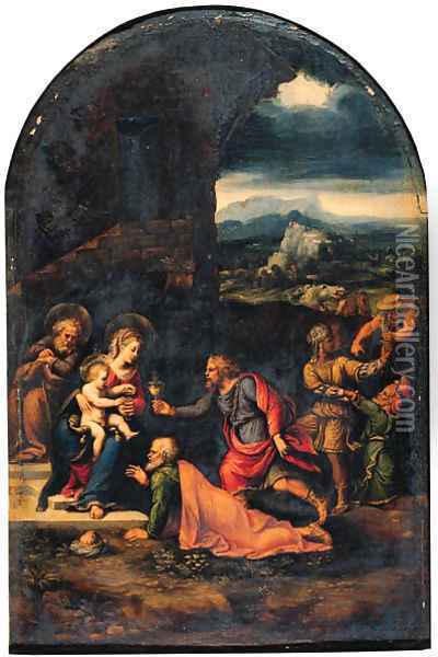 The Adoration of the Magi Oil Painting - Girolamo da Carpi