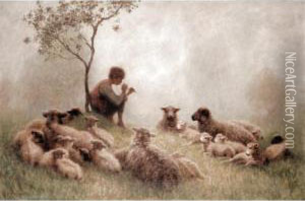 The Shepherd Boy Oil Painting - John Robert Keitley Duff