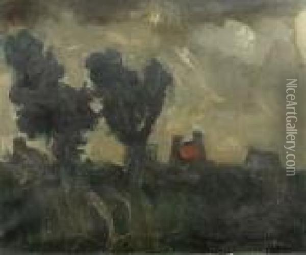 Landscape With Houses Oil Painting - Constant Permeke