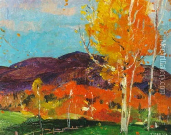 Autumn Extravaganza Oil Painting - Jonas Lie