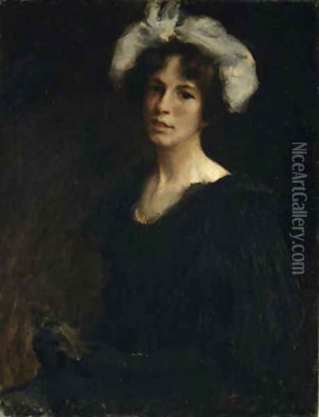 Bessie Potter 1895 Oil Painting - William Merritt Chase