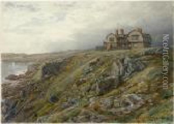 Graycliff, The Artist's Home, Newport, Rhode Island Oil Painting - William Trost Richards