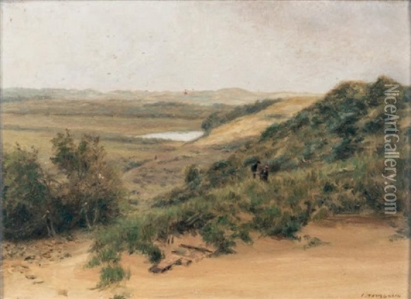 Dans Les Dunes Oil Painting - Francis Tattegrain