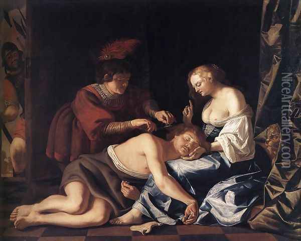 The Capture of Samson Oil Painting - Christiaen van Couwenbergh