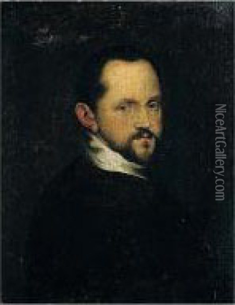Portrait Of A Gentleman, Half-length, Wearing Black Oil Painting - Bartolomeo Passarotti