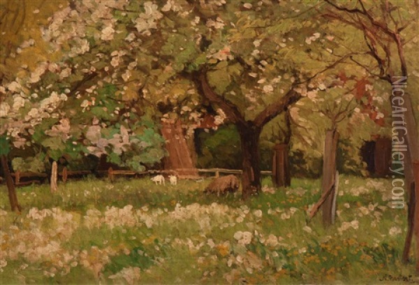 Flowers And Blossom Oil Painting - Nicolaas Bastert