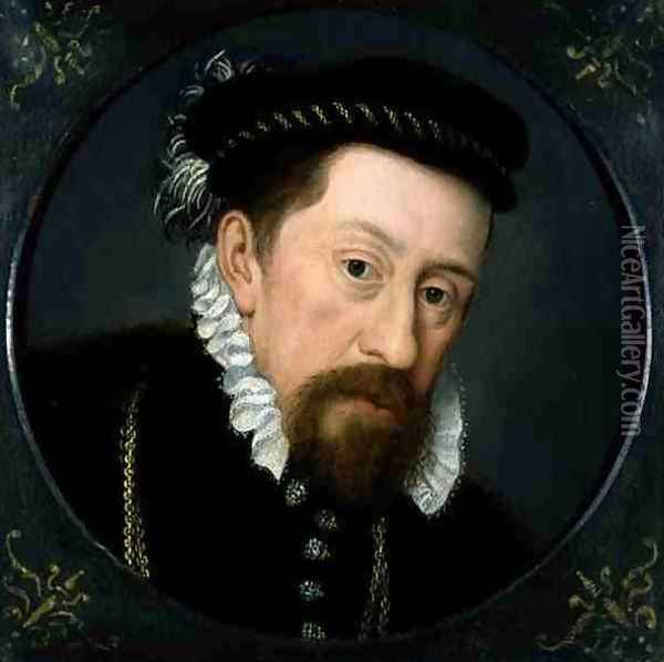 Portrait of The Duke of Montmorency (1493-1567) Oil Painting - (and workshop) Clouet, Francois