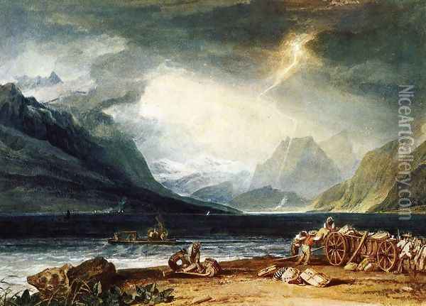 The Lake Of Thun Switzerland Oil Painting - Joseph Mallord William Turner