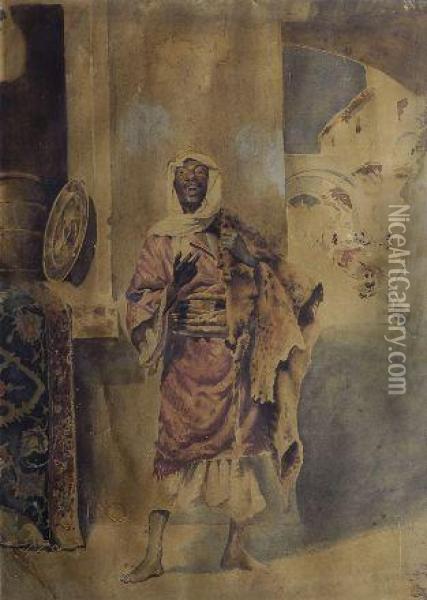Personaggio Arabo Oil Painting - Ettore De Maria-Bergler