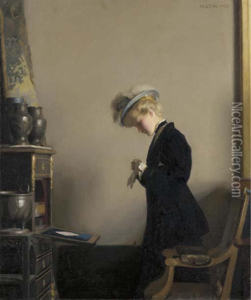 The Letter Oil Painting - William Macgregor Paxton