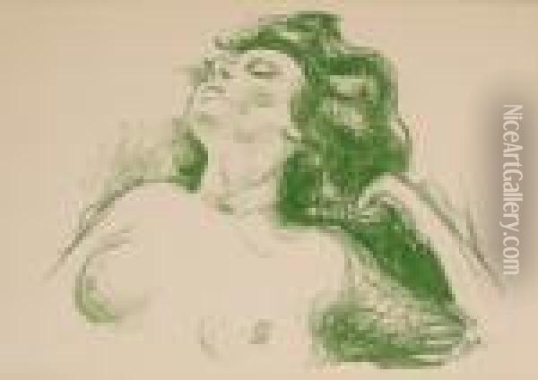 Reclining Nude Ii Oil Painting - Edvard Munch