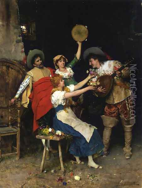 Flowers for Music Oil Painting - Federico Andreotti