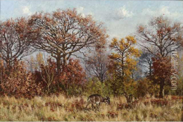 La Foret De Fontainebleau Oil Painting - William Baptiste Baird
