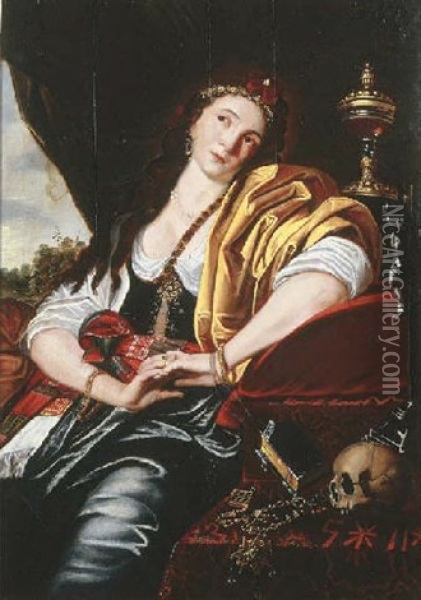 The Penitent Magdalen Oil Painting - Abraham Janssens