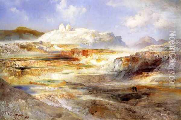 Jupiter Terrace, Yellowstone Oil Painting - Thomas Moran