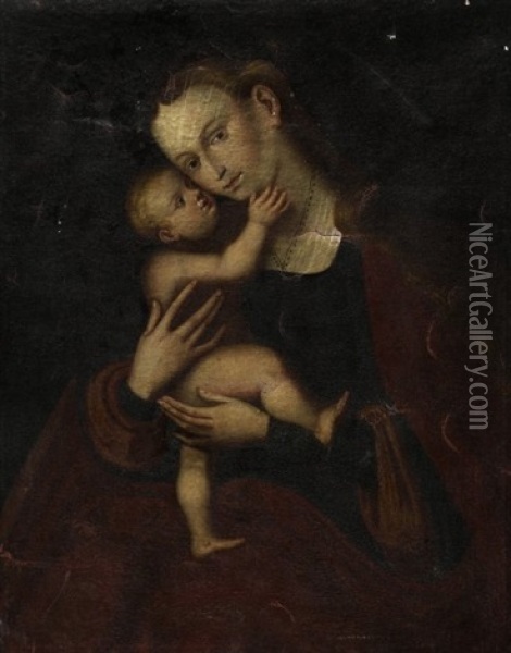 Gnadenbild Mariahilf Oil Painting - Lucas Cranach the Younger