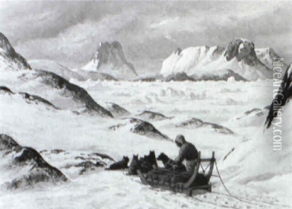 Nordische Eislandschaft Oil Painting - Emanuel A. Petersen