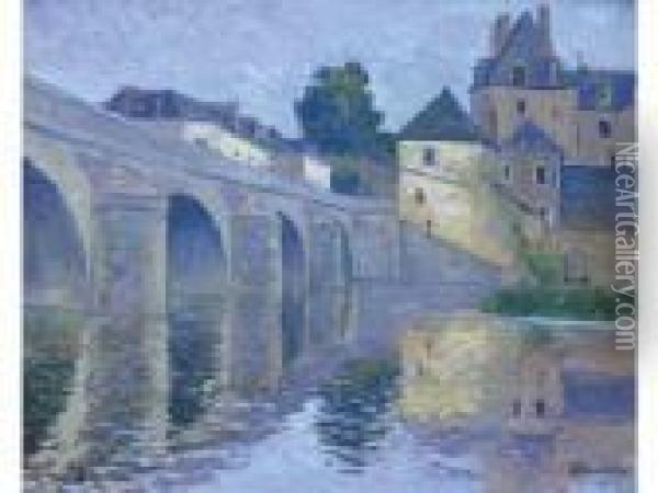 Vieux Pont Sur La Dordogne Oil Painting - Paul Madeline
