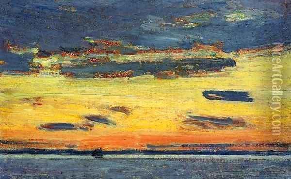 Sunset on the Sea Oil Painting - Frederick Childe Hassam