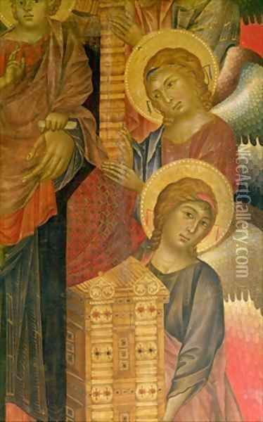 Angels from the Santa Trinita Altarpiece Oil Painting - Giovanni Cimabue