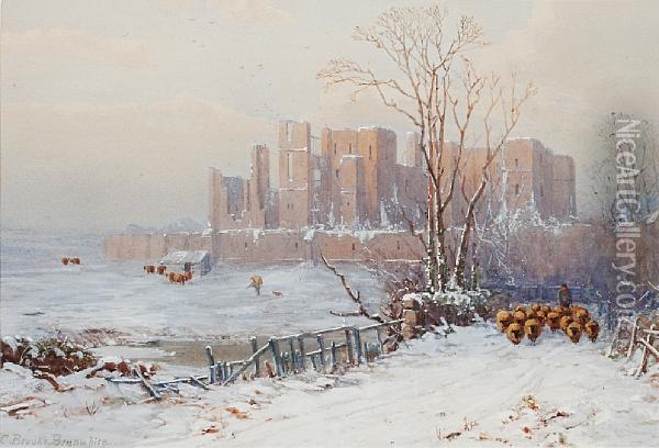 Kenilworth In Winter Oil Painting - Charles Branwhite