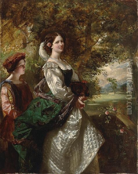 A Lady Of High Degree Oil Painting - Thomas Faed