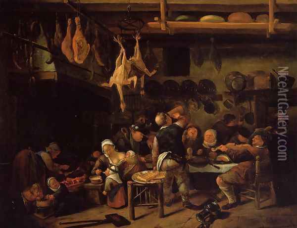 The Fat Kitchen Oil Painting - Jan Steen
