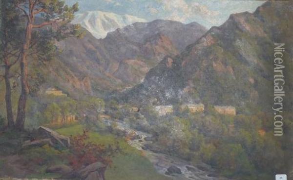 Vue De Montagne Oil Painting - Etienne De Martenne