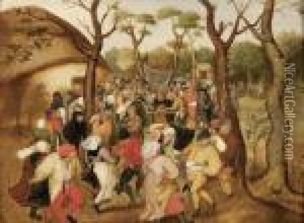Les Noces Flamandes Oil Painting - Pieter The Younger Brueghel