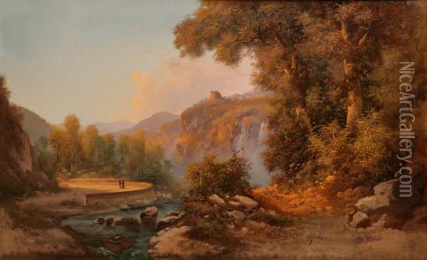 Le Cascate Di Tivoli Oil Painting - Henry Marko