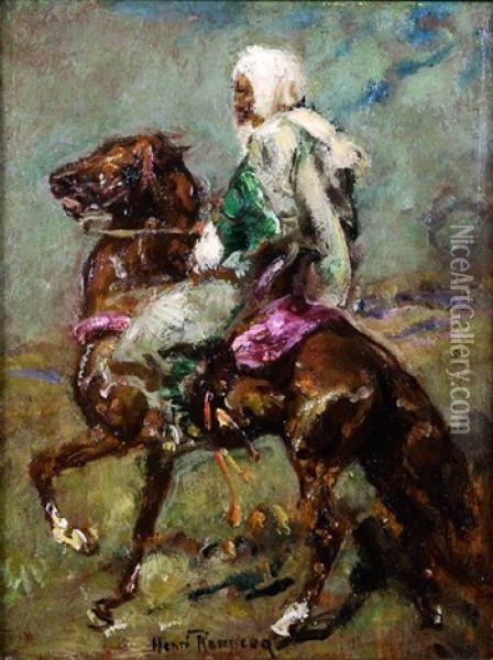 Caid A Cheval Oil Painting - Henri Emilien Rousseau