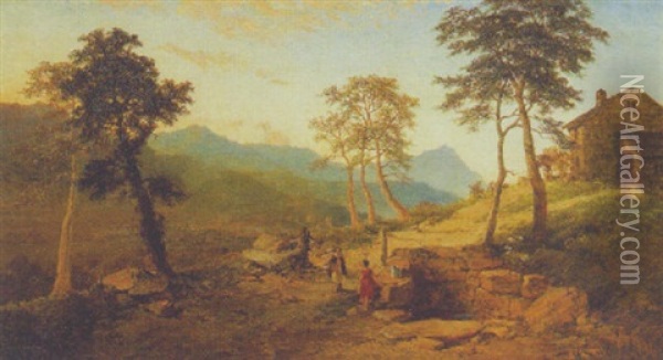 Dolgelly And Cader Idris Oil Painting - Edward H. Niemann