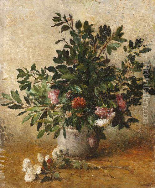 Bouquet De Fleurs Oil Painting - Henri Lerolle