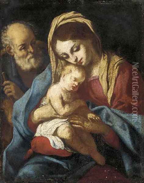 The Holy Family 2 Oil Painting - Correggio, (Antonio Allegri)