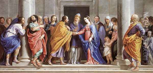 The Marriage of the Virgin c. 1644 Oil Painting - Philippe de Champaigne