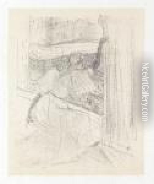 Yvette Guilbert, Saluant Le Public Oil Painting - Henri De Toulouse-Lautrec