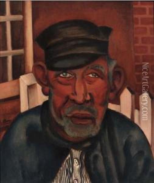 Portrait Of A Farmer Oil Painting - Else Berg