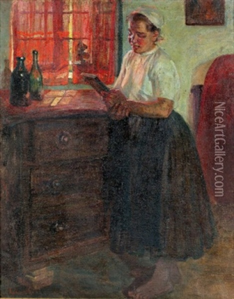 Ungarisches Bauernmadchen Oil Painting - Kata Kalivoda