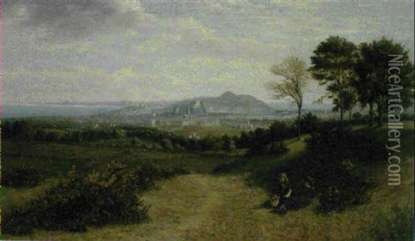 Edinburgh Oil Painting - Robert B. Johnston