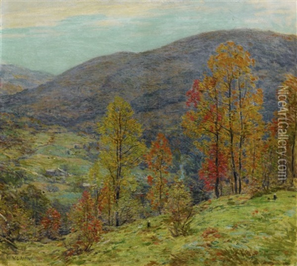 Autumn Glory Oil Painting - Willard Leroy Metcalf