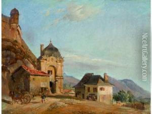 Grenoble La Porte De France Oil Painting - Theodore Ravanat