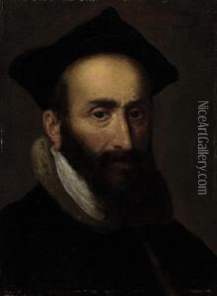 Portrait Of A Gentleman Oil Painting - Giovanni Battista Moroni