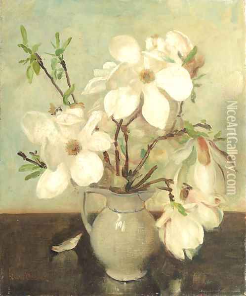 Flowers in a vase Oil Painting - Jacobus Frederik Sterre De Jong