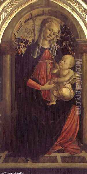 Madonna of the Rosengarden Oil Painting - Sandro Botticelli