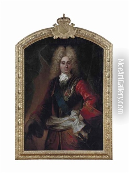 Portrait De Louis-alexandre De Bourbon Oil Painting - Alexis-Simon Belle