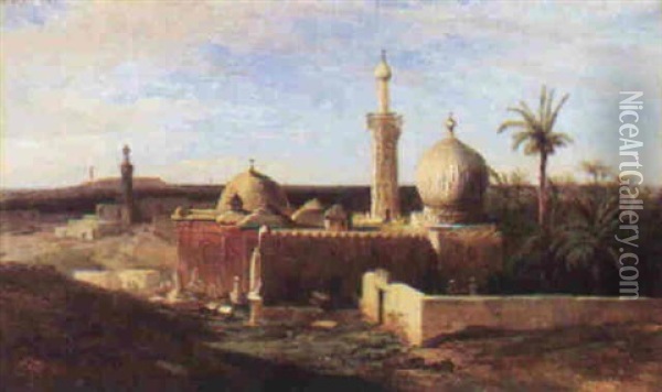 Grande Mosquee, A Alexandrie Oil Painting - Jules Coignet