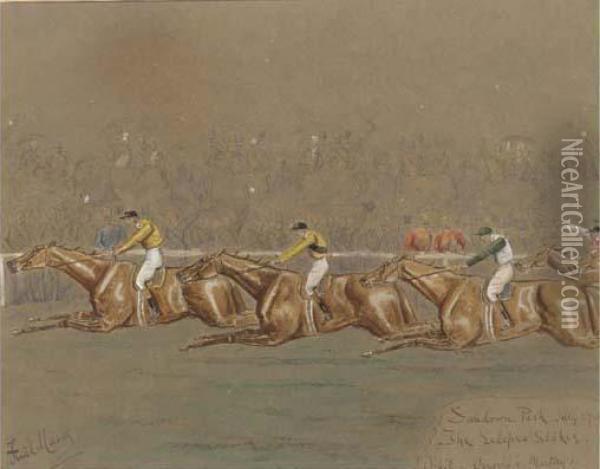The Eclipse Stakes, Sandown Park Oil Painting - George Finch Mason