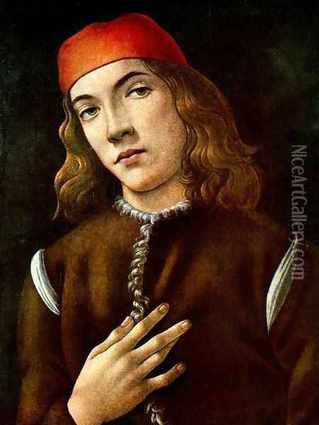 Portrait of a Young Man 1482-83 Oil Painting - Sandro Botticelli
