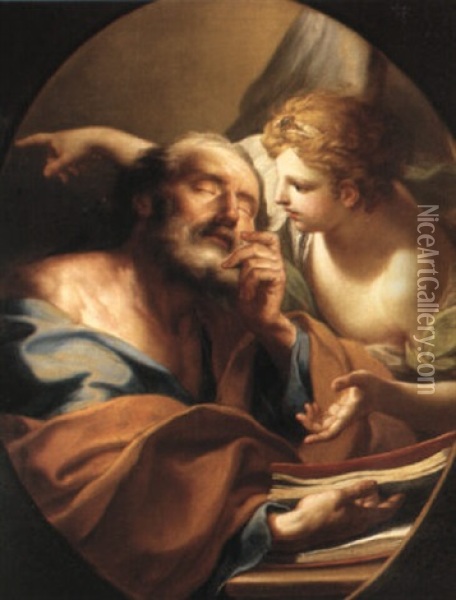 Joseph's Dream Oil Painting - Sebastiano Conca
