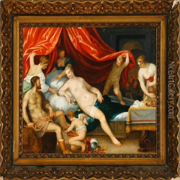 Mars, Venus And The Forge Of Vulcan Oil Painting - Johann Rottenhammer